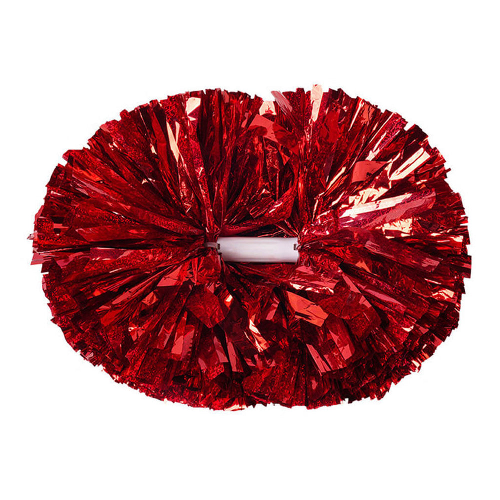 2-Pack Holographic & Metallic Color Mix Cheer Pom Poms - Dazzling Refl ...