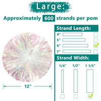 Iridescent Cheer Pom Poms