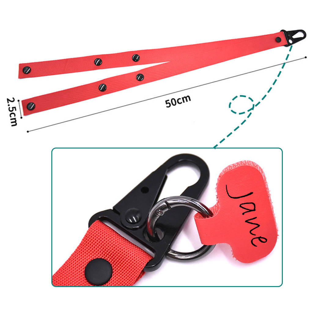 Cheer Pom Pom Holder - Adjustable Straps & Name Tag for Easy, Hands-Free Cheer Gear Carrying