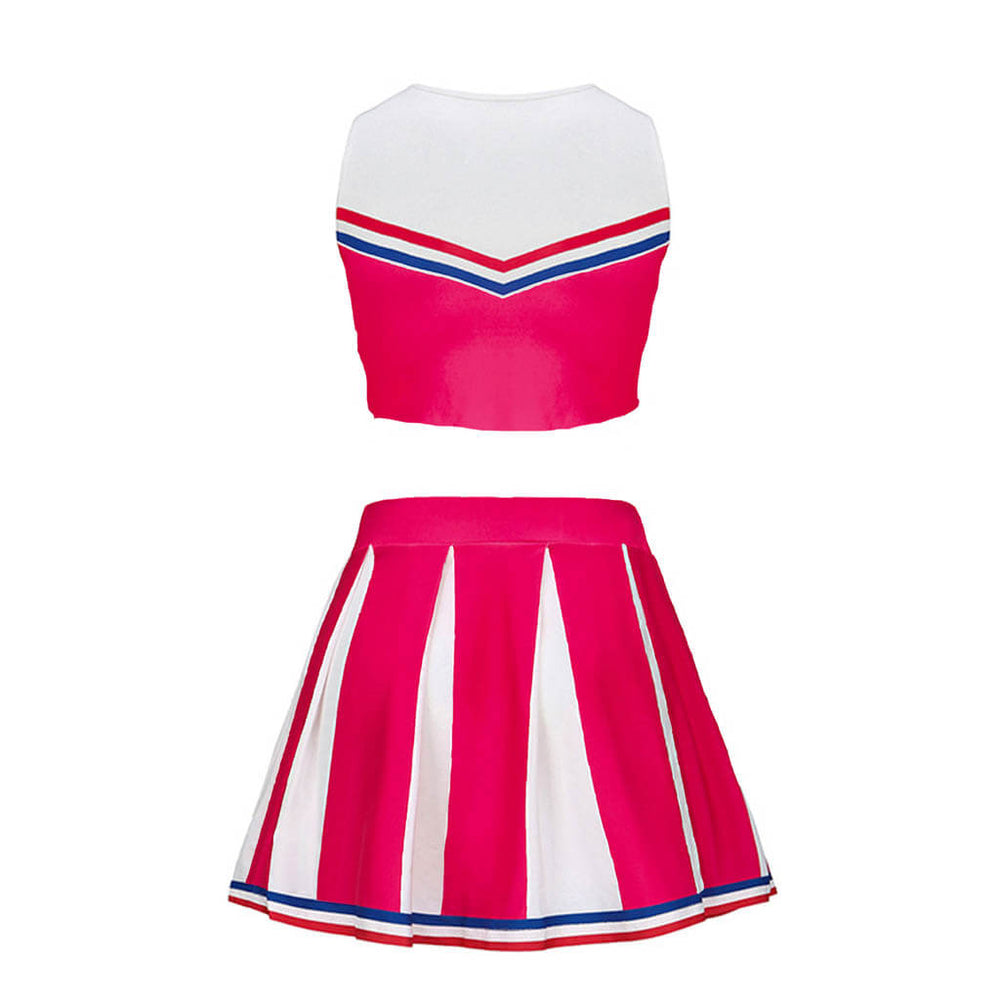 Green Cheerleader Costume Dress and Pom Poms main image 1