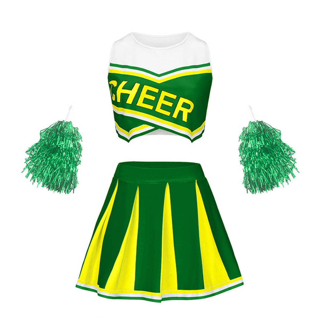 green cheerleader dress Women's Go Green Recycle Cheerleader Costume, Size: Small (4-6)