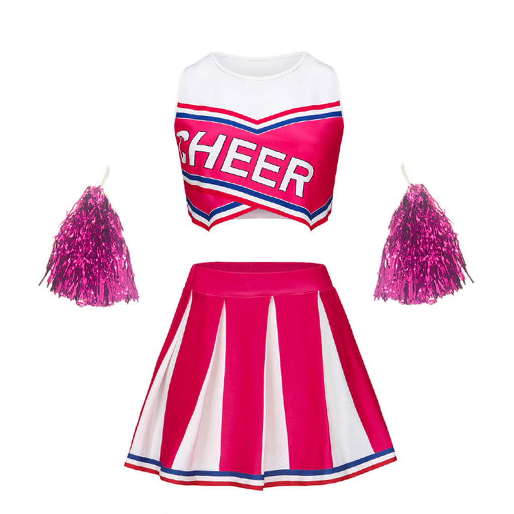 Custom Cheerleader Costumes for Women with Pom Poms