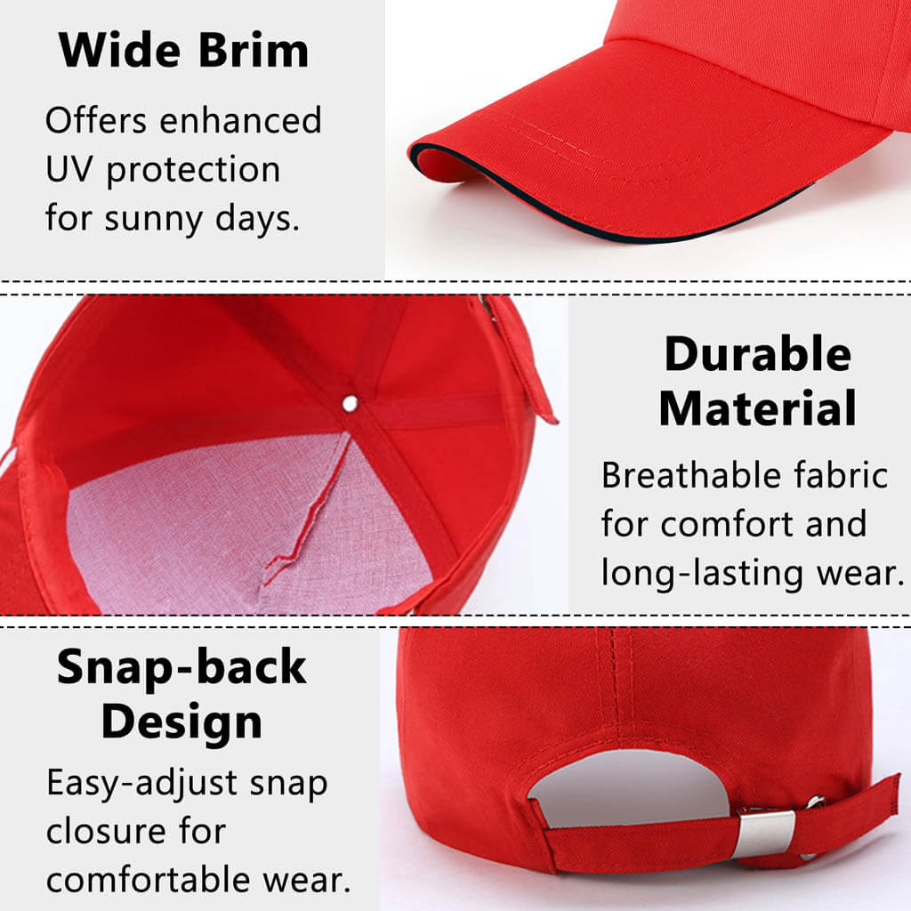 custom fitted men's baseball hat wide brim snap back