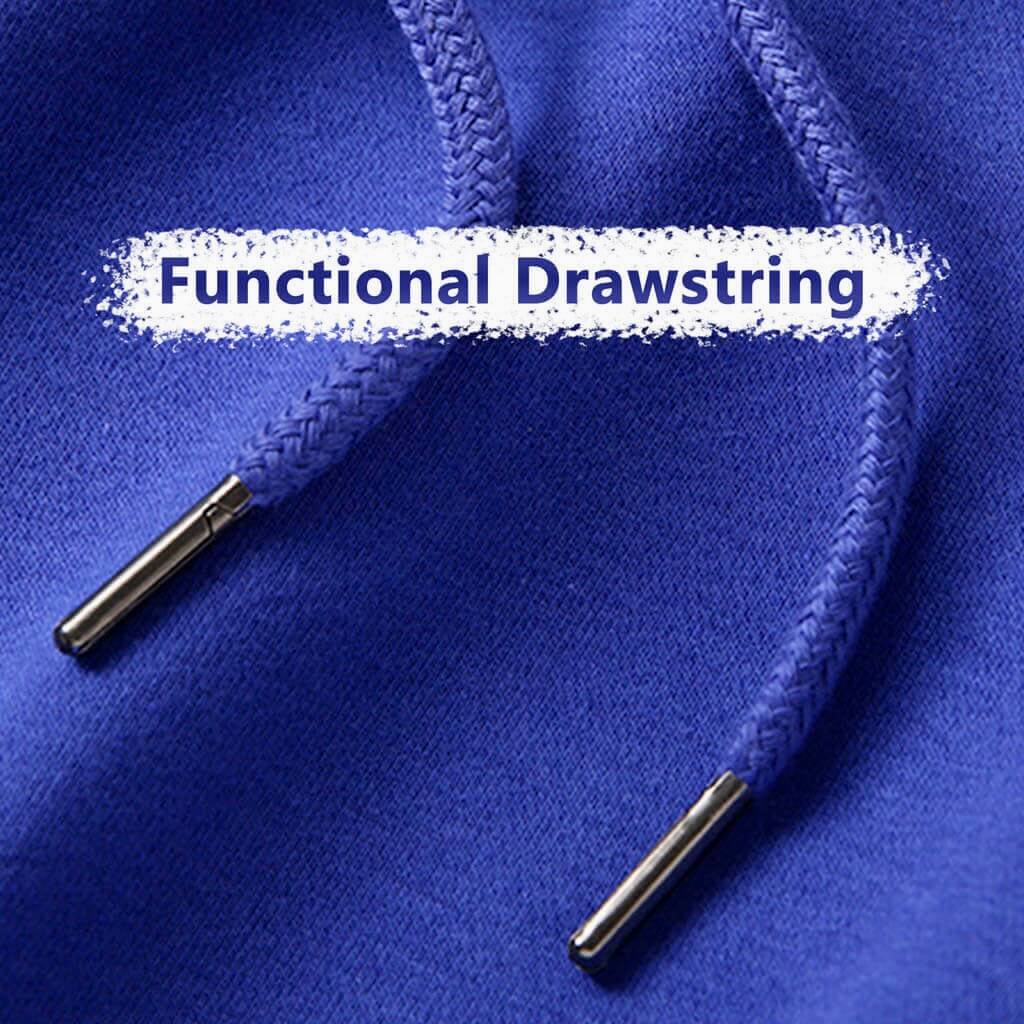 custom french terry men's training hoodie details 2