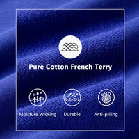 custom french terry men's training hoodie details 3