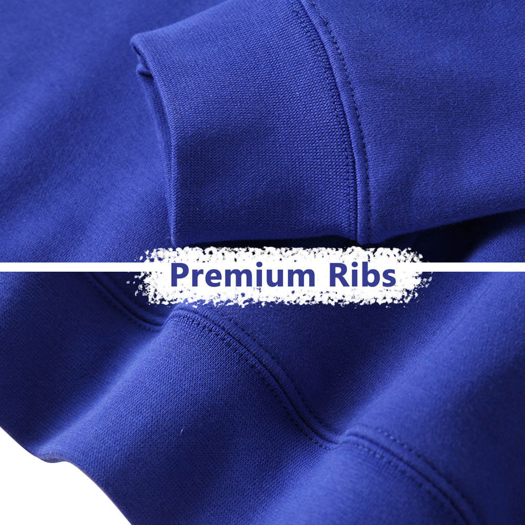 custom french terry women's pullover hoodies premium ribs