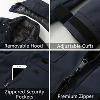 High-quality men's 3-in-1 convertible jacket with a warm down core for versatile wear.