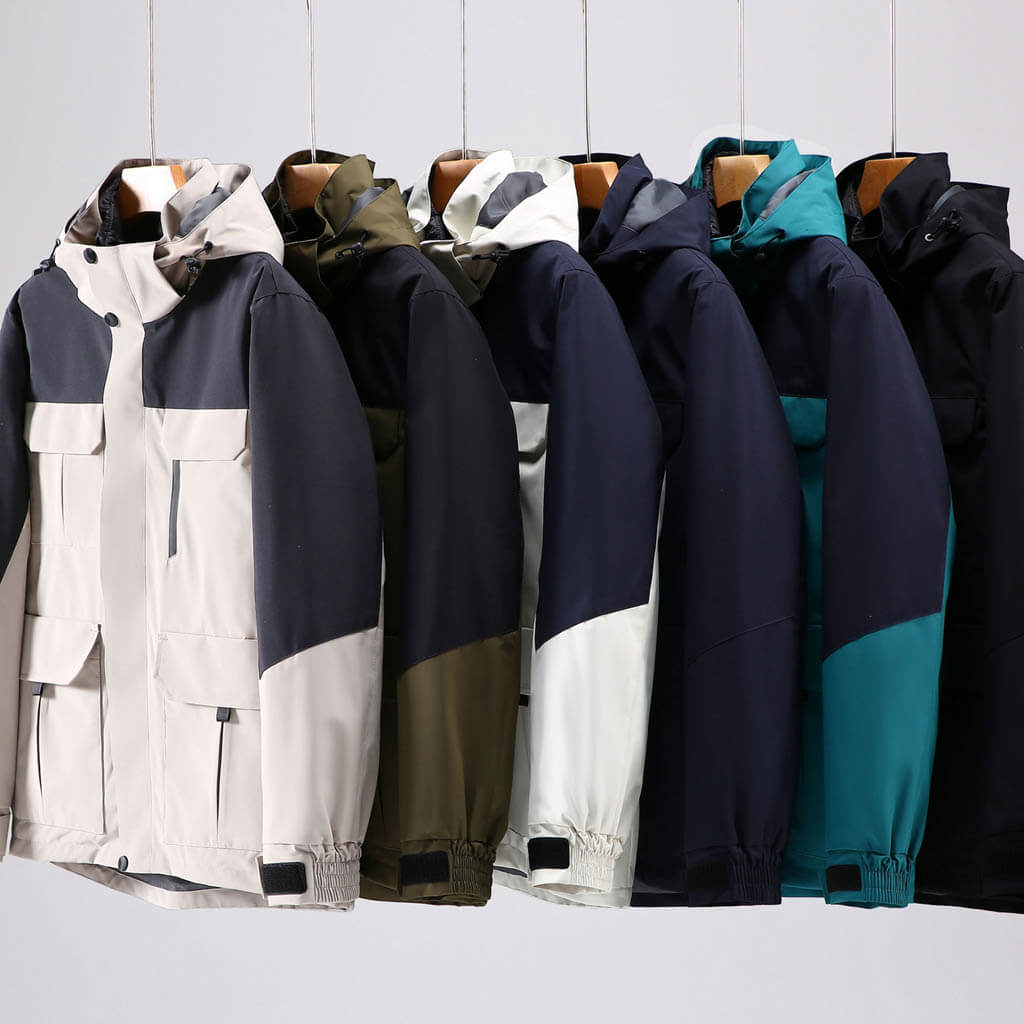 Trendy men's 3-in-1 convertible jacket with a warm down core, available in stylish colors.