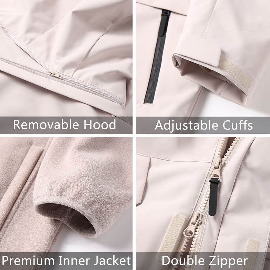 Custom Men’s 3-in-1 Thigh-length Waterproof Jackets