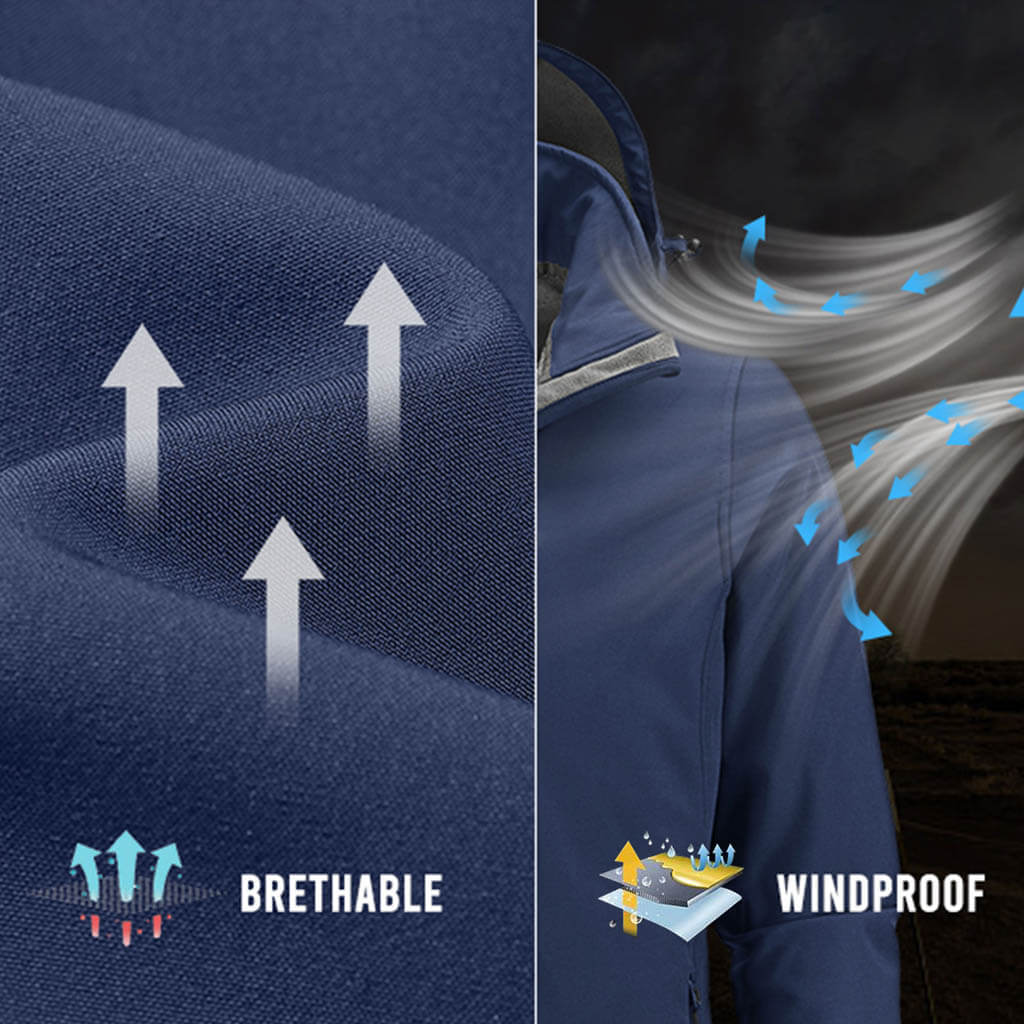 custom mens 3 in 1 waterproof jacket windproof