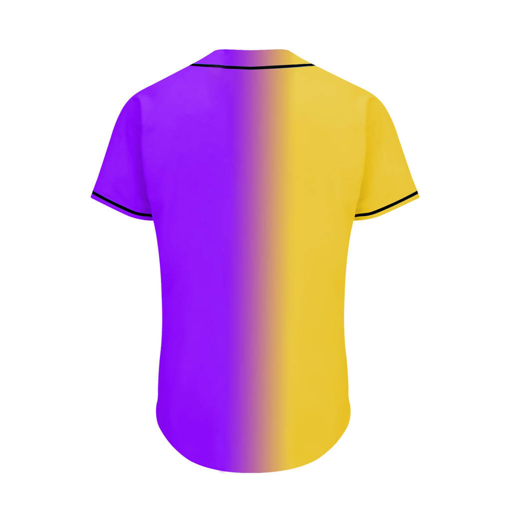 Custom Women’s Gradient Baseball Jersey Shirts Purple Yellow / XS