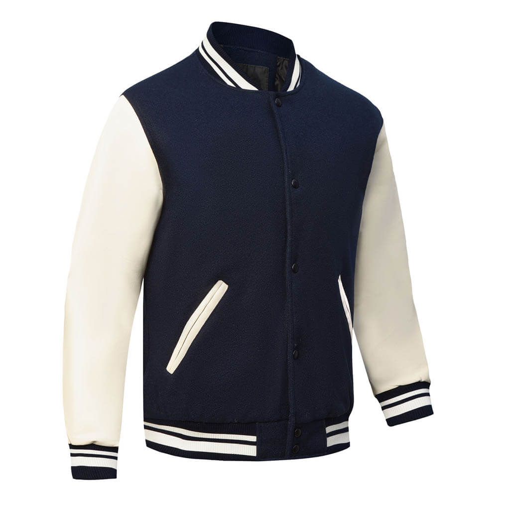 Custom Men's Varsity Jacket Wool Blend Body with PU Leather