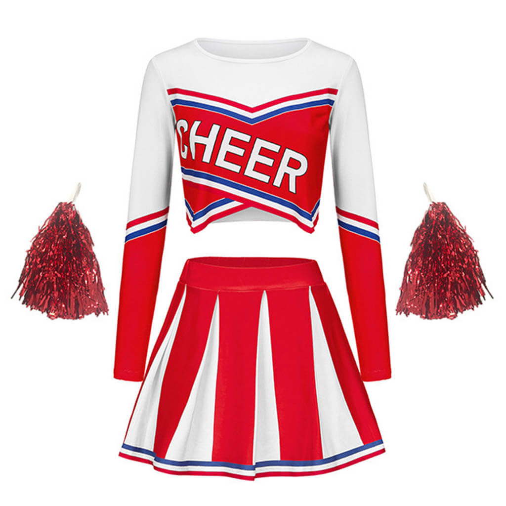 Custom Purple Cheer Uniforms for Women Red / XS