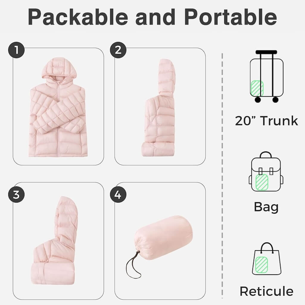 Custom Women’s Ultra Light Packable Down Jacket