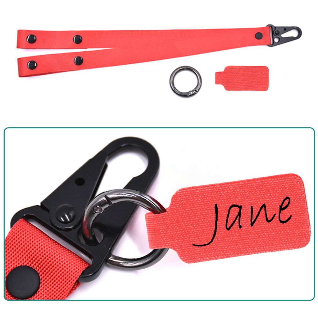 Cheer Pom Pom Holder - Adjustable Straps & Name Tag for Easy, Hands-Free Cheer Gear Carrying
