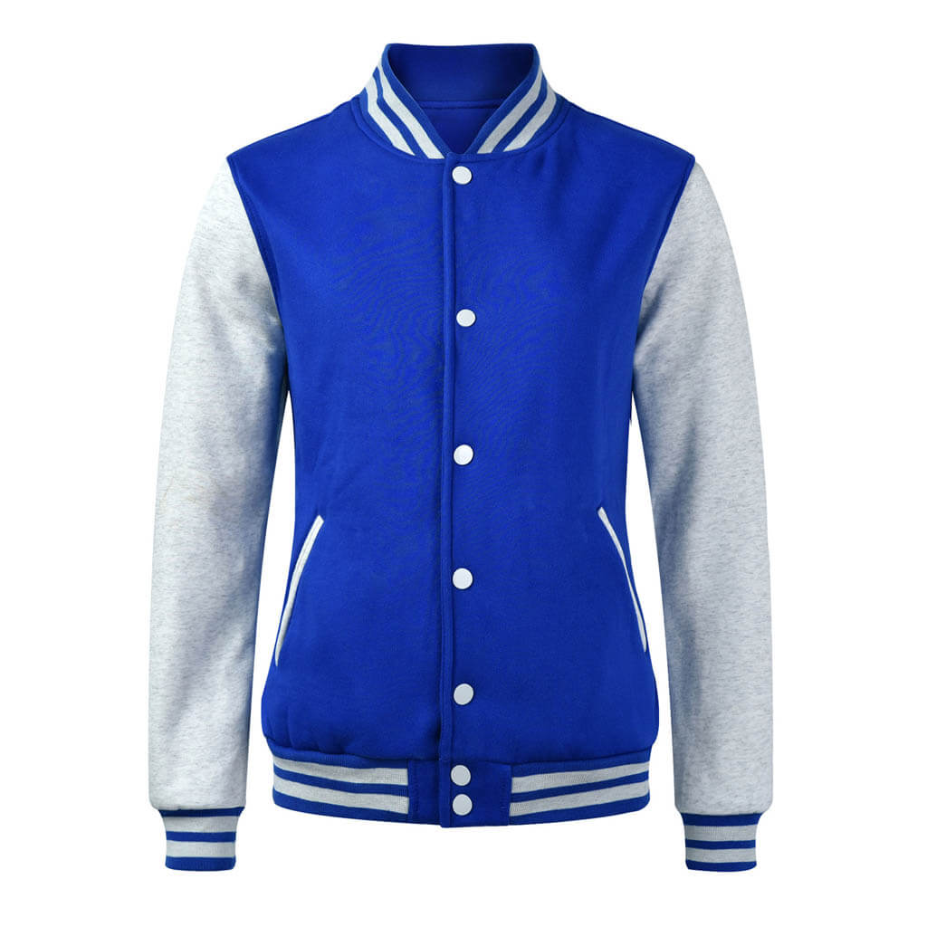 Custom Full Button Baseball Jackets for Women Power Rich Sports Inc