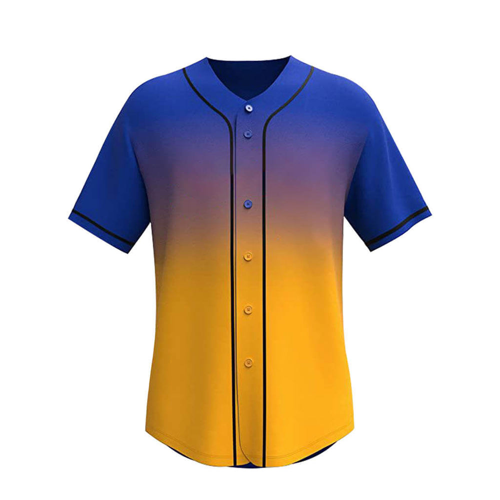 Custom Men’s Ombre Baseball Style Shirts – Power Rich Sports Inc