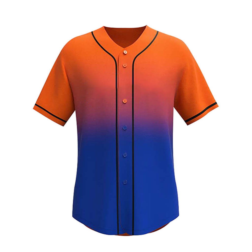 orange and black baseball shirt
