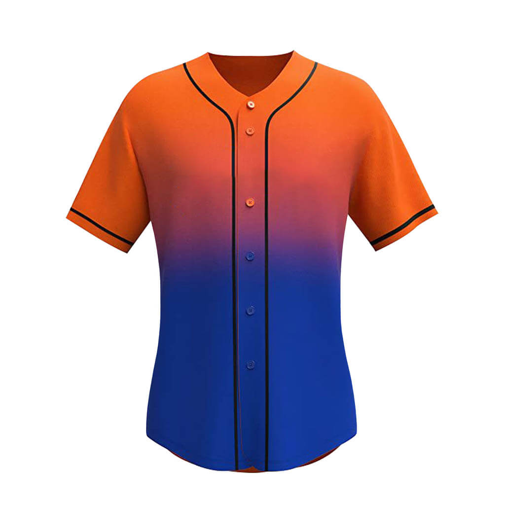 Custom Women’s Gradient Baseball Jersey Shirts Orange Blue / L