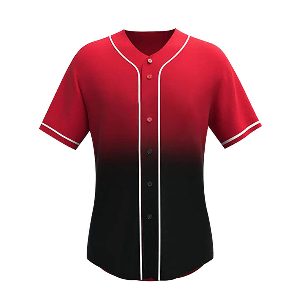 black and red baseball uniforms