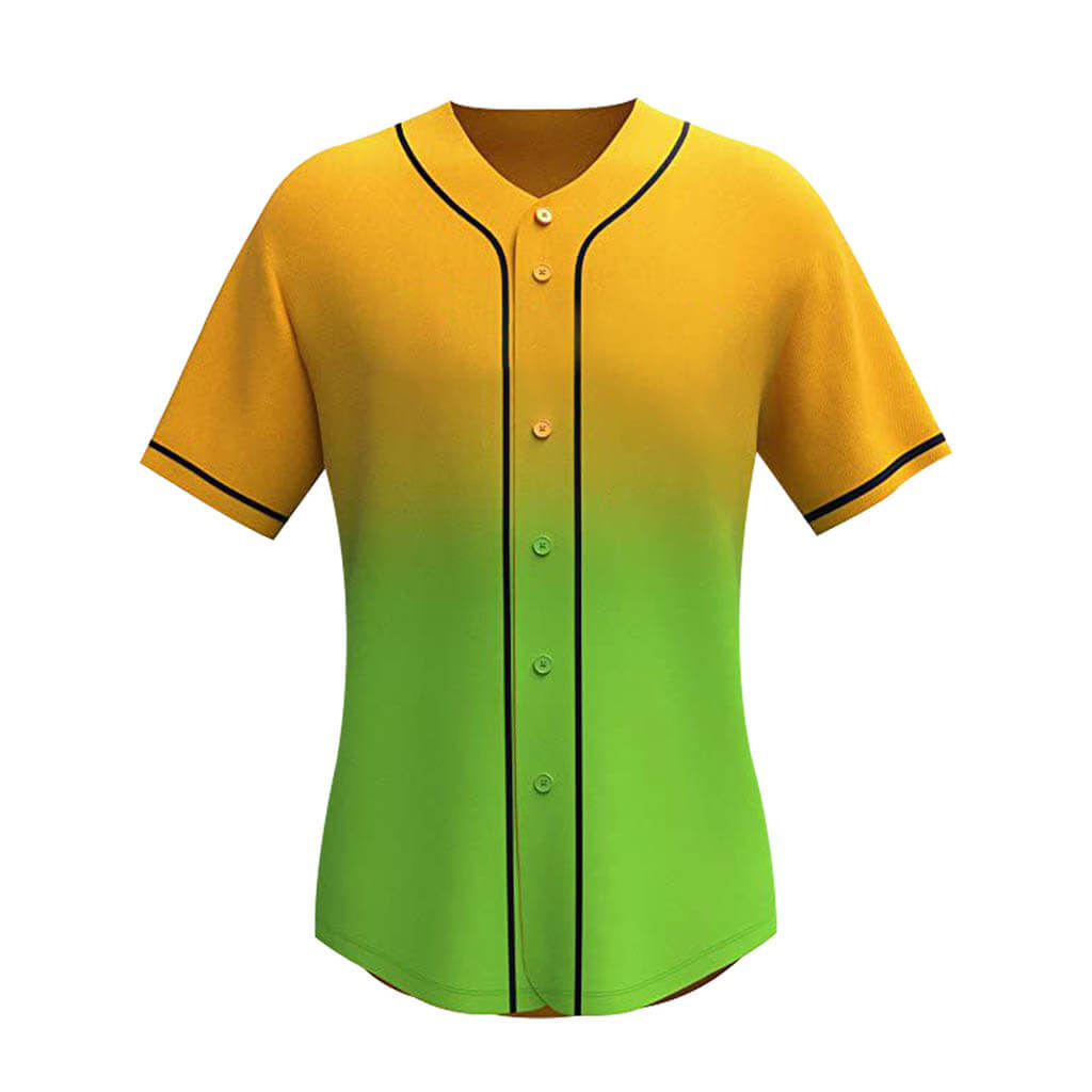 Custom Women’s Gradient Baseball Jersey Shirts Yellow Green / M